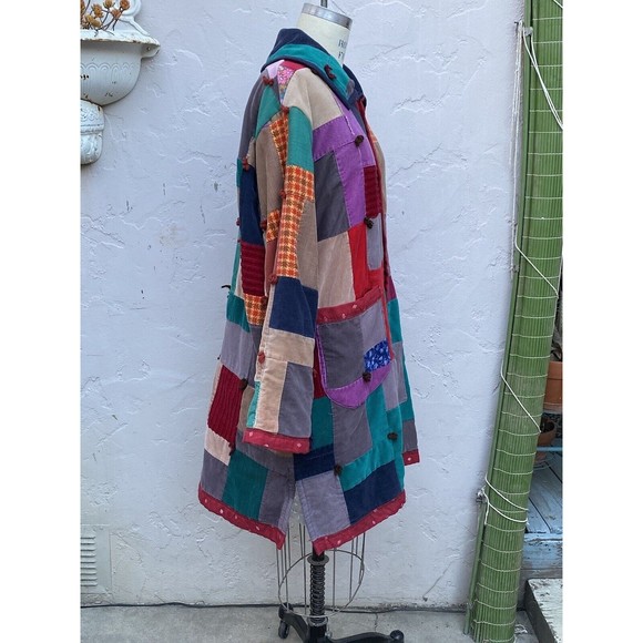 LADY LANCASTER The Market Jacket Coat Vintage Quilt Handmade Wearable Art - Picture 7 of 16